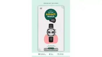 دانلود طرح لایه باز استوری اینستاگرام فروشگاه ساعت 6