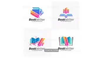 دانلود 4 وکتور لوگو کتاب فروشی