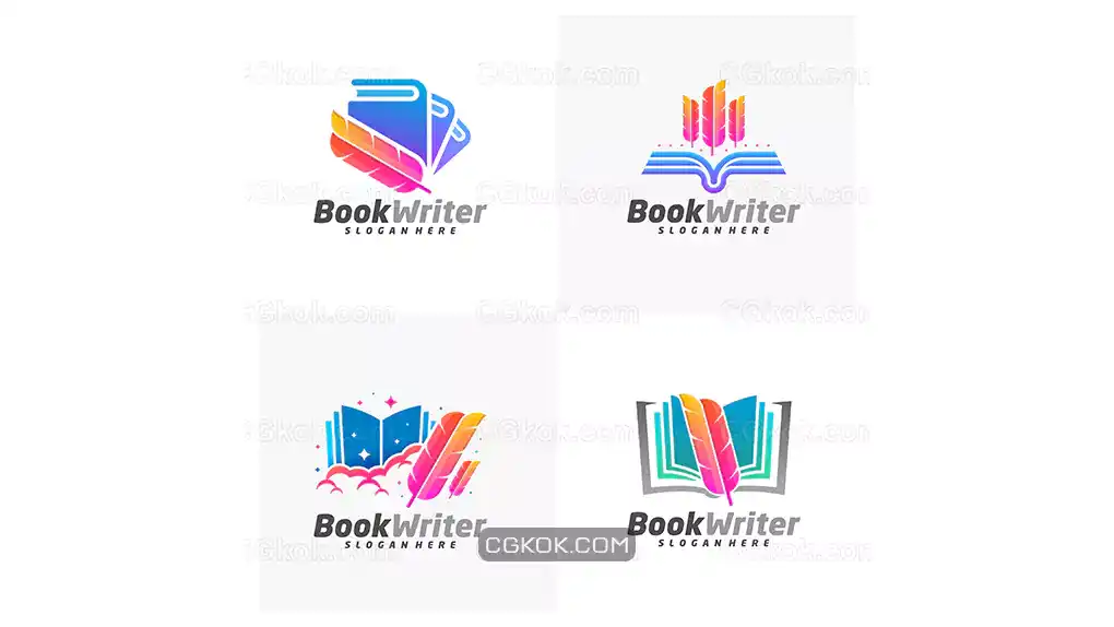 دانلود 4 وکتور لوگو کتاب فروشی