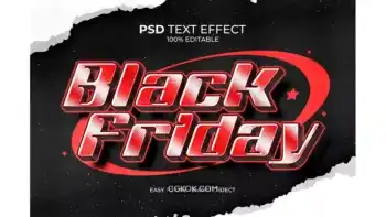 دانلود افکت متن بلک فرایدی Black Friday Y2k Style Text Effect