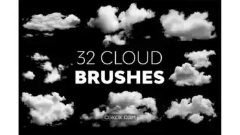 دانلود 32 براش ابر فتوشاپ Cloud Brushes