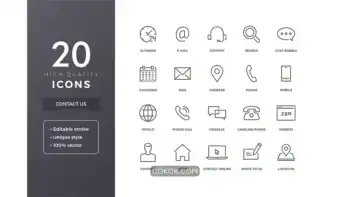 دانلود 29 آیکون برقراری تماس Contact Icons
