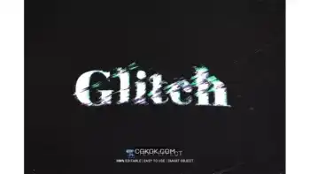 دانلود افکت متن گلیچ Glitch Editable Text Effect