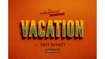 دانلود افکت متن رترو Retro Vintage Text Effect N.21