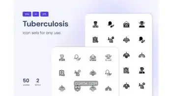 دانلود 50 آیکون بیماری سل Tuberculosis Icons