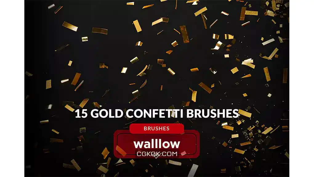 دانلود 15 براش فتوشاپ نقاشی دیجیتال کاغذ رنگی Confetti digital photoshop brushes
