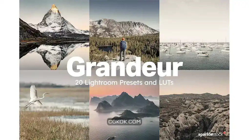دانلود 20 پریست لایتروم عظمت Grandeur Lightroom Presets and LUTs