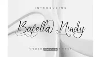 دانلود فونت انگلیسی دستنویس Baffela Nindy
