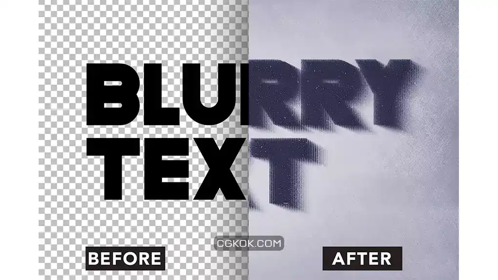 دانلود افکت متن تار هافتون Blurry Halftone Text Effect