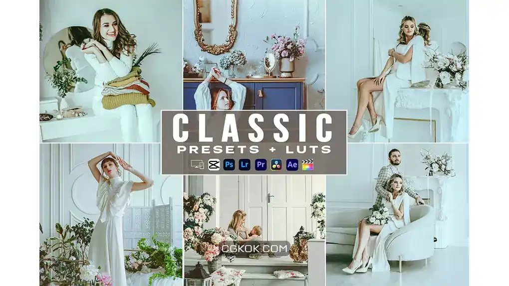 دانلود پریست لایتروم کلاسیک Classic Clean Presets And luts Videos Premiere Pro