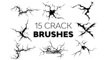 دانلود 15 براش ترک فتوشاپ Crack Brushes