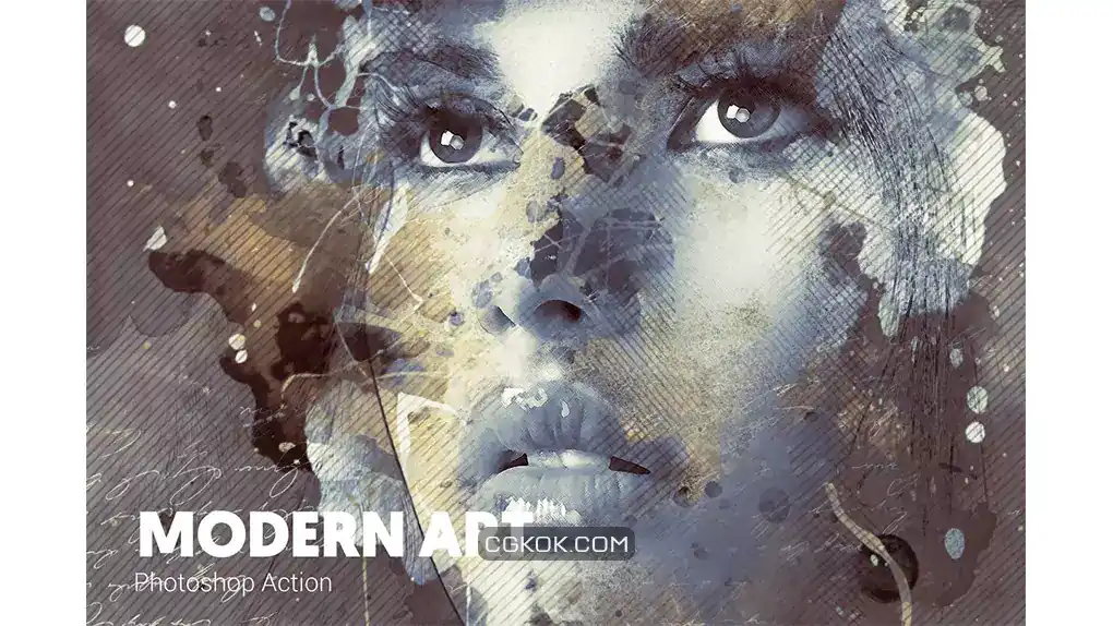 دانلود اکشن فتوشاپ تبدیل تصاویر به طرح هنری مدرن Modern Art Photoshop Action