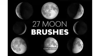 دانلود 27 براش فتوشاپ ماه Moon Brushes
