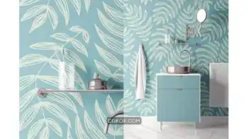 دانلود پترن برگ نخل پاستلی Pastel Palm Leaves Backdrop