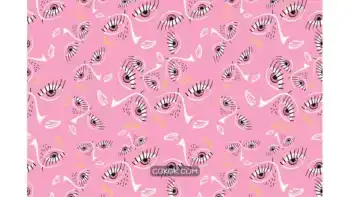 دانلود پترن چهره غمگین صورتی pink pattern with sad faces