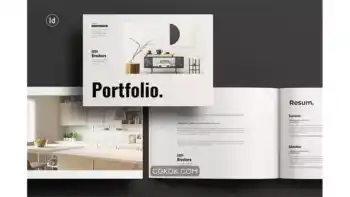 دانلود قالب ایندیزاین بروشور نمونه کار Portfolio Brochure Landscape Template