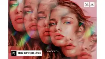 دانلود اکشن فتوشاپ ایجاد افکت منشور بر روی تصاویر Prism Photoshop Action