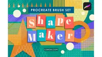 دانلود 32 براش پروکریت اشکال Shape Maker Procreate Brushes