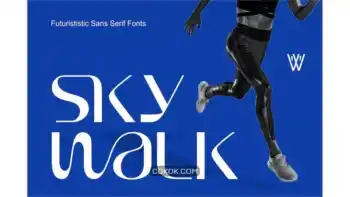 دانلود فونت زیبای آینده‌ نگر Sky Walk | Elegant Futurisitic Font