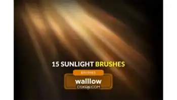 دانلود 15 براش نور خورشید فتوشاپ smooth subtle realistic sunlight photoshop brushes