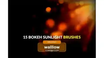 دانلود 15 براش نور ملایم خورشید فتوشاپ Soft sunlight with bokeh flares photoshop brushes
