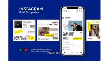 دانلود طرح لایه باز پست اینستاگرام Streetwear Instagram Post Template