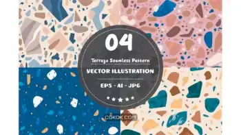 دانلود پترن فانتزی Terrazzo Motif Seamless Pattern